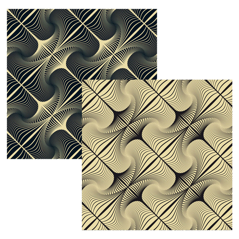 CURIOSI | Puzzle Double "Q-Glitter" mit abstraktem Motiv in schwarz und gelb