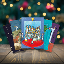 CURIOSI | 5er Set von unterschiedlichen Weihnachtskarten mit Lamellentechnik (geschlossen)