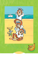 Lebende Karte "Affen"