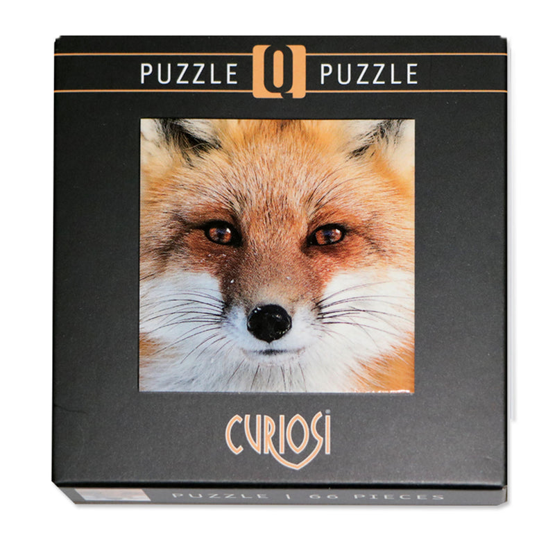 CURIOSI | Frontansicht der Produktverpackung des Puzzle Q "Animals" mit Fuchsmotiv