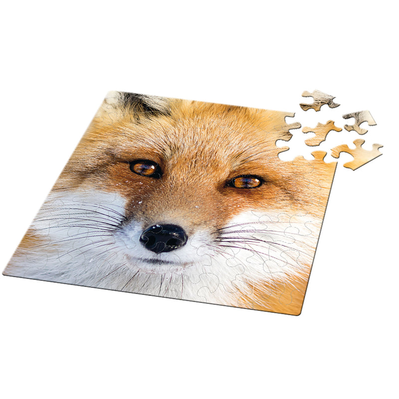 CURIOSI | fast fertiges Puzzle Q "Animal 7" mit Fuchs als Motiv und außergewöhnlichen Puzzleteilen