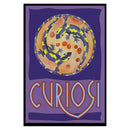 CURIOSI | Frontansicht der Produktverpackung des Puzzle Picoli "Salamander" mit gelb-lila Salamandern auf erdigem Untergrund