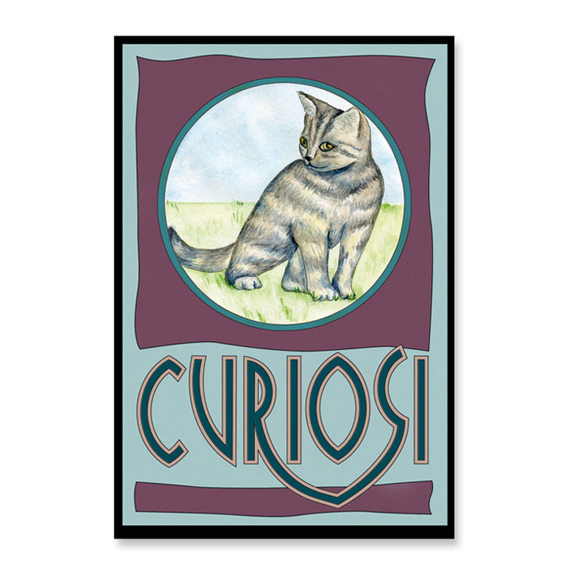 CURIOSI | Frontansicht der Schachtel des Puzzles Picoli "Katze" mit süßem Tiermotiv