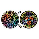 CURIOSI | Vorder- und Rückseite des Puzzle Double "Knospe" mit abstrakter Knospe als Motiv