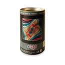 CURIOSI | Blechdose als Produktverpackung des Puzzle Double "Q-Jelly" mit buntem Motiv und optischer Täuschung