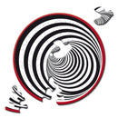 CURIOSI | fast fertiges Puzzle Picoli "Tunnel" mit schwarz-weißen Kreisen und optischer Täuschung
