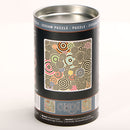 CURIOSI | Blechdose als Produktverpackung des Puzzle Double "Q-Mad"  mit überlagerten Kreisen als Motiv