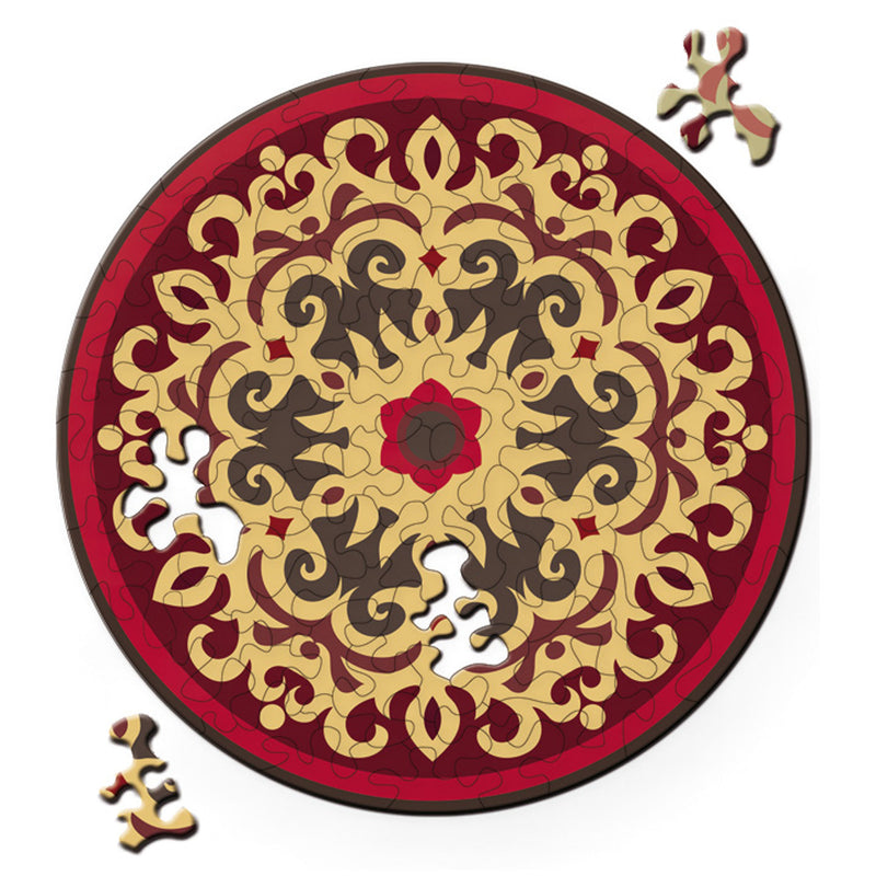 CURIOSI | Vorderseite des Puzzle Double "Rose" mit orientalischem Motiv