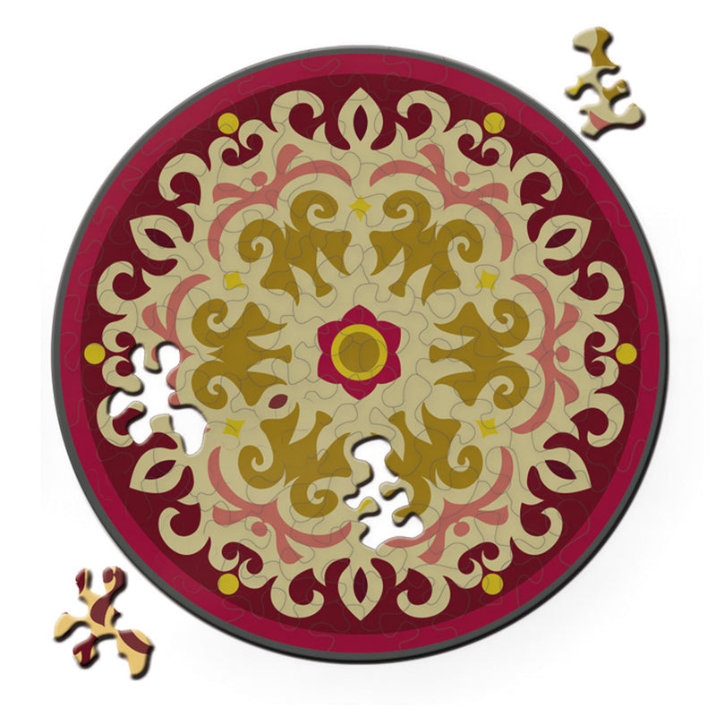CURIOSI | Rückseite des Puzzle Double "Rose" mit orientalischem Motiv