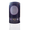 CURIOSI | Blechdose als Produktverpackung des Puzzle Double "Points" mit lila-hellblauem Motiv