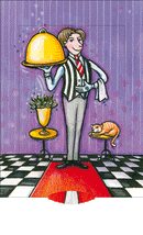 Lebende Karte "Ober"