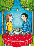 Lebende Karte "Pasta"