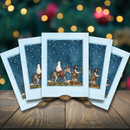 CURIOSI | 5er Set von der Weihnachtskarte "Krippe" mit Lamellentechnik, geschlossene Ansicht