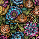 CURIOSI | abstraktes Motiv mit Schnecken und Blumen des Puzzle Q "Life 4"